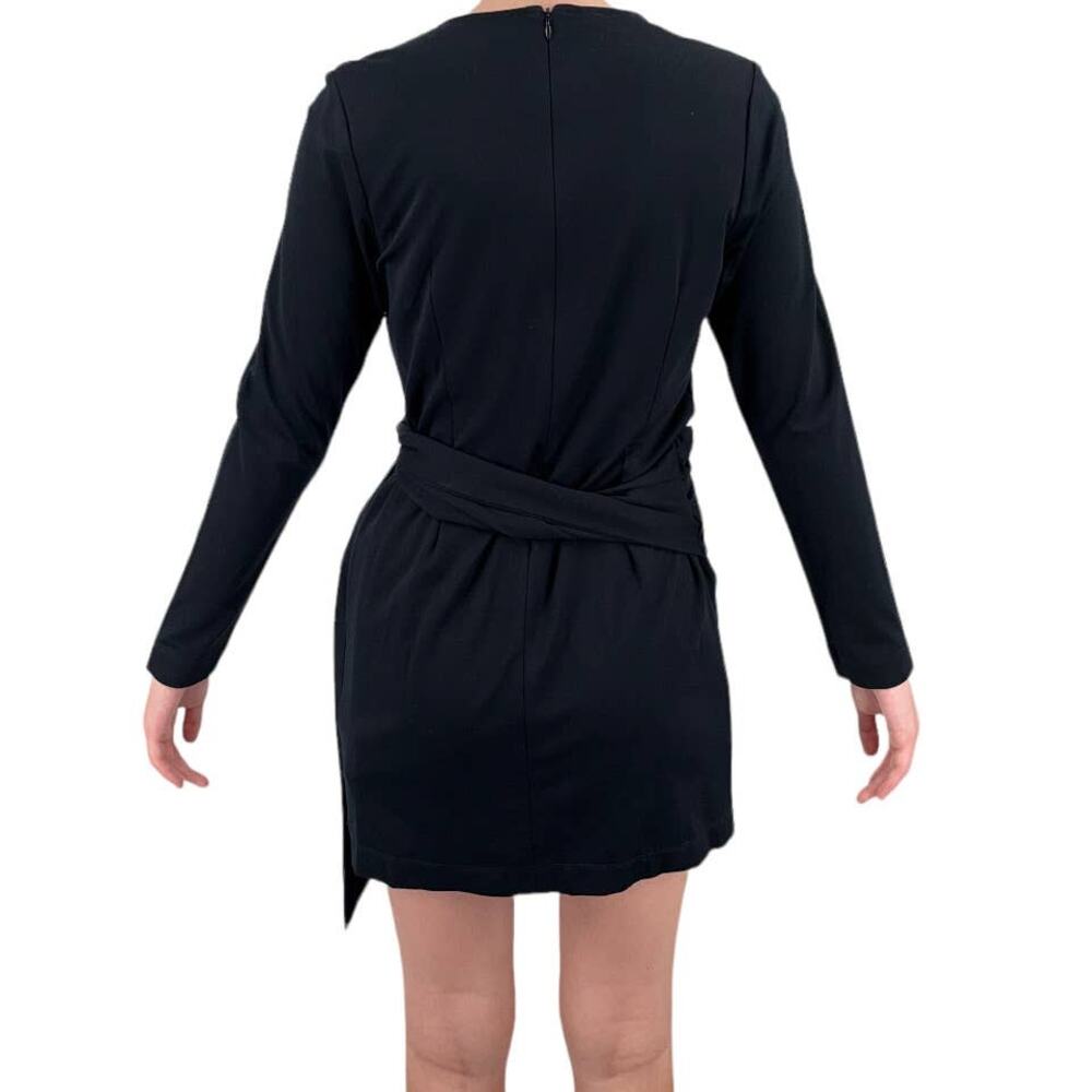 Toccin NY dress long sleeve waist sash minidress size Small S - Picture 3 of 5